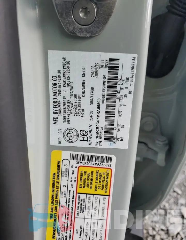 3FMCR9C67MRA55893 Photo# 13