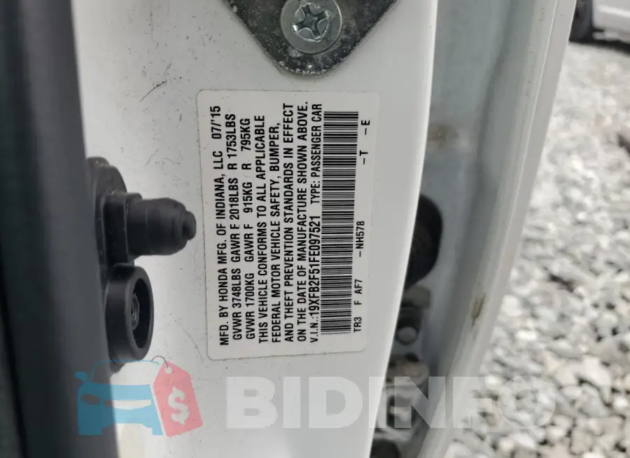 19XFB2F51FE097521 Photo# 12
