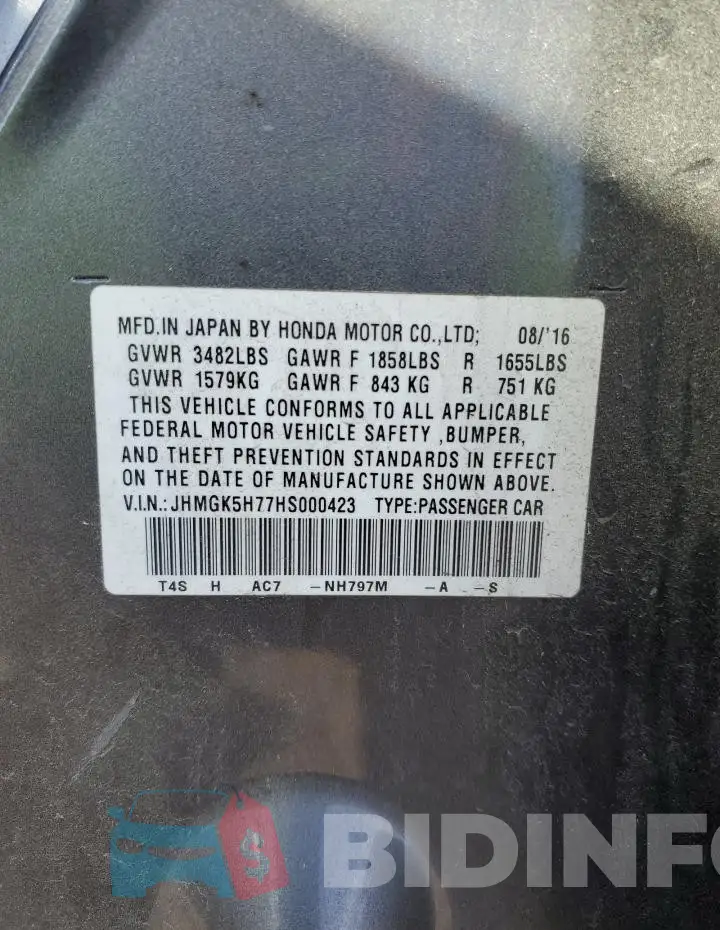 JHMGK5H77HS000423 Photo# 12