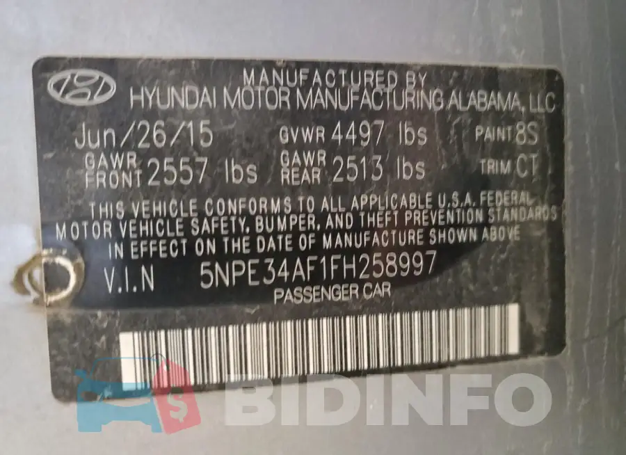 5NPE34AF1FH258997 Photo# 12