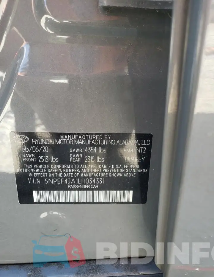 5NPEF4JA1LH034331 Photo# 12