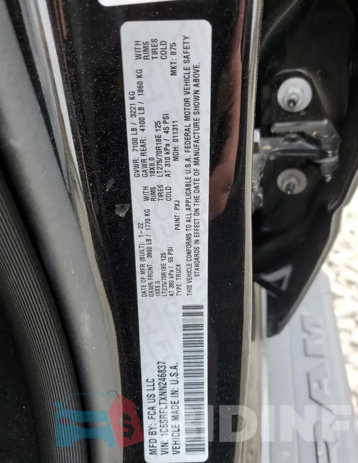 1C6SRFLTXNN246837 Photo# 12
