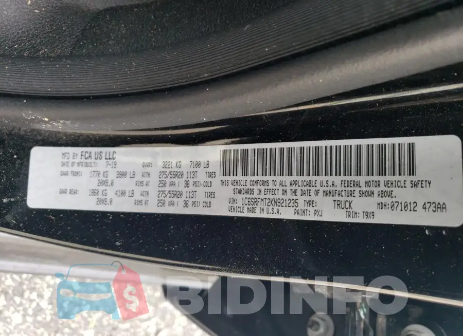 1C6SRFMT2KN921235 Photo# 12