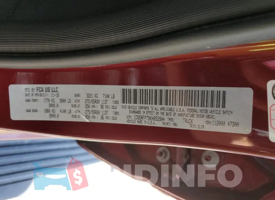 1C6SRFPT5KN652904 Photo# 12