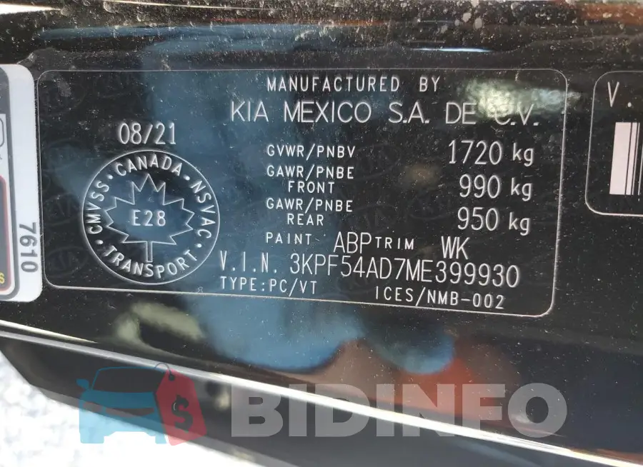 3KPF54AD7ME399930 Photo# 12