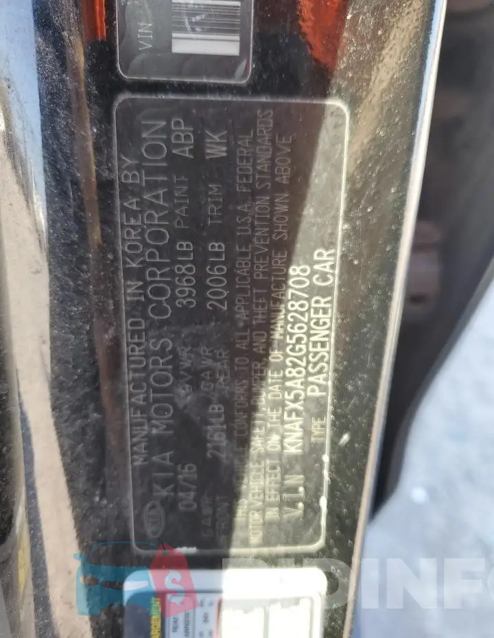 KNAFX5A82G5628708 Photo# 12