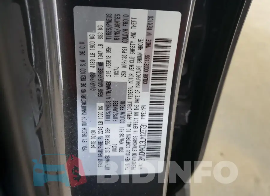 3MVDMACL3LM123731 Photo# 12