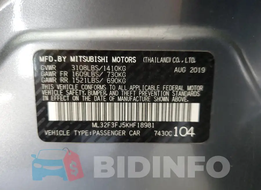 ML32F3FJ5KHF18981 Photo# 12
