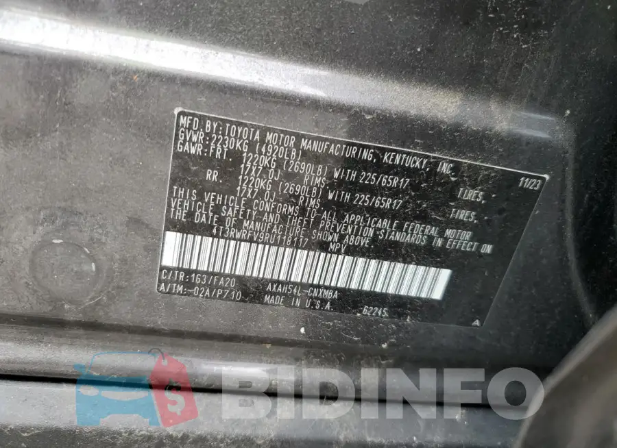 4T3RWRFV9RU118117 Photo# 12