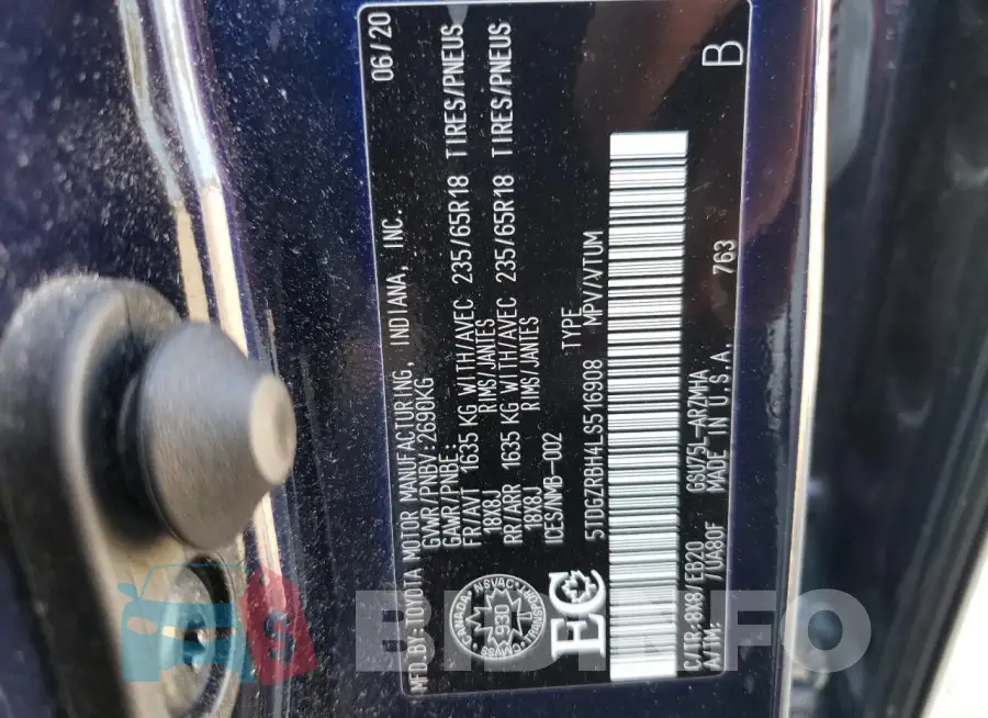 5TDGZRBH4LS516908 Photo# 13
