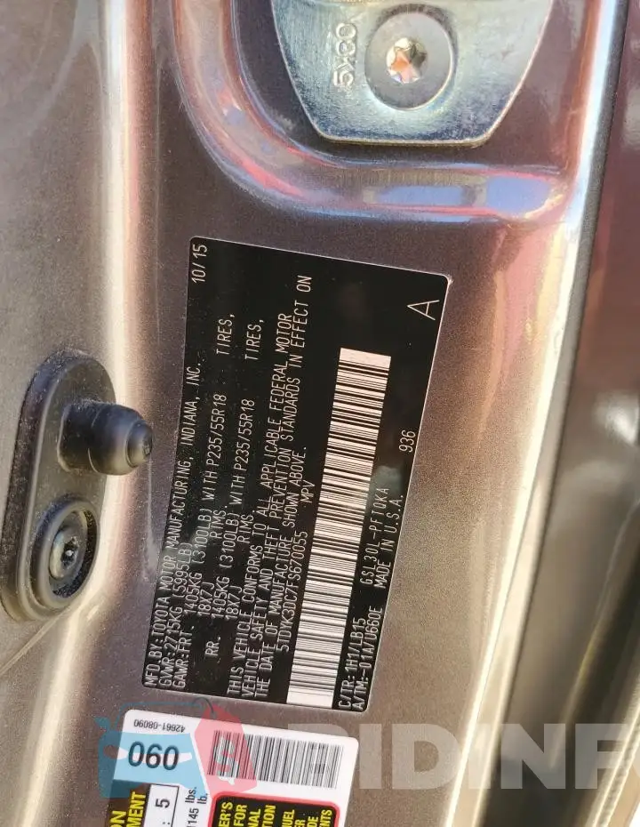 5TDYK3DC7FS670055 Photo# 13