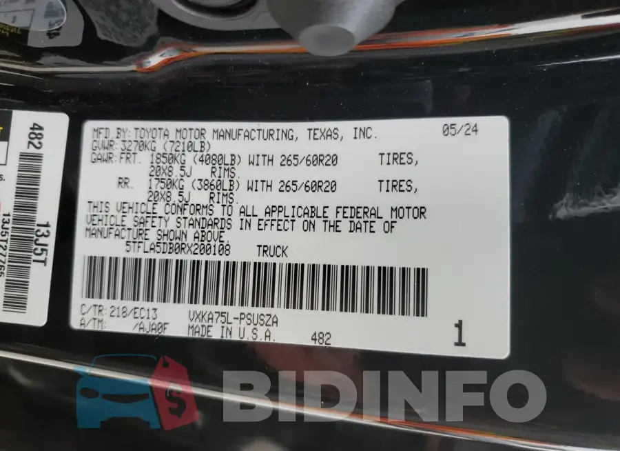 5TFLA5DB0RX200108 Photo# 13