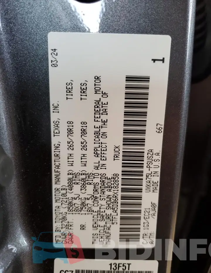 5TFLA5DB6RX182858 Photo# 13