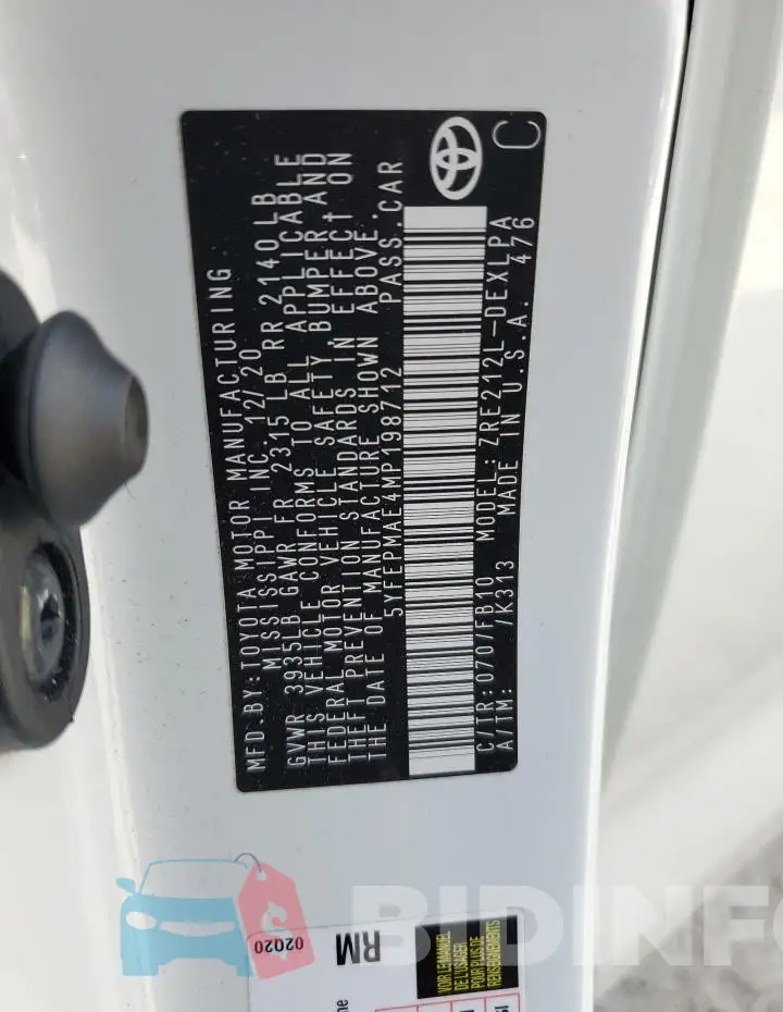 5YFEPMAE4MP198712 Photo# 12