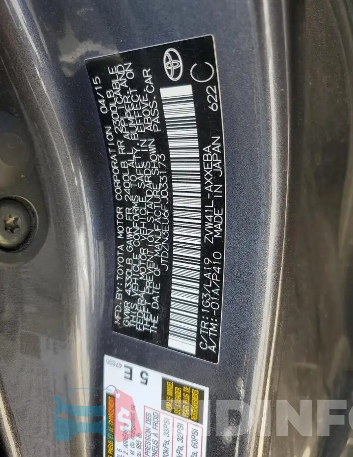 JTDZN3EU6FJ033173 Photo# 12