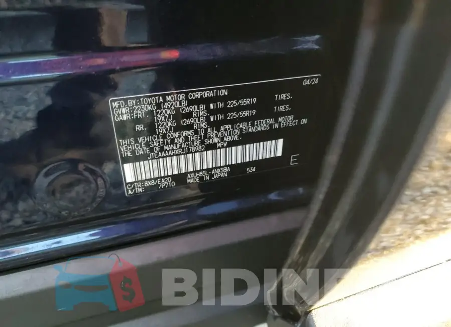 JTEAAAAHXRJ178982 Photo# 13