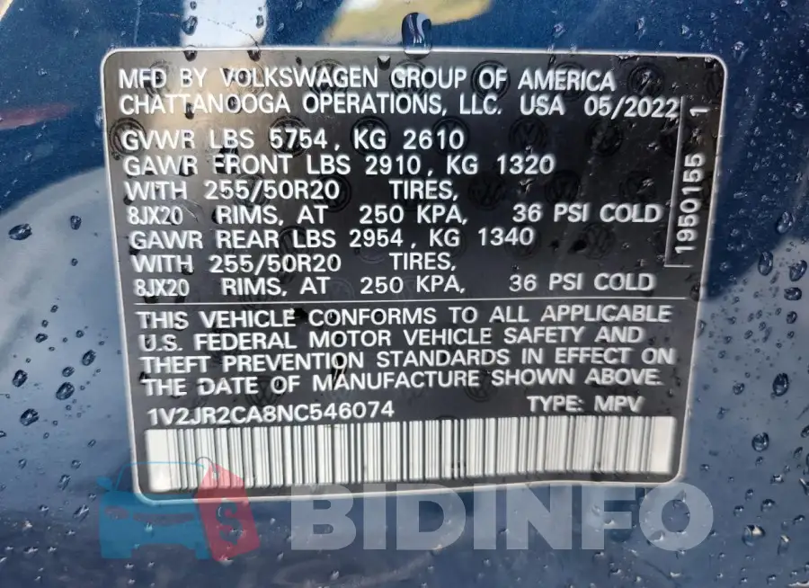 1V2JR2CA8NC546074 Photo# 13