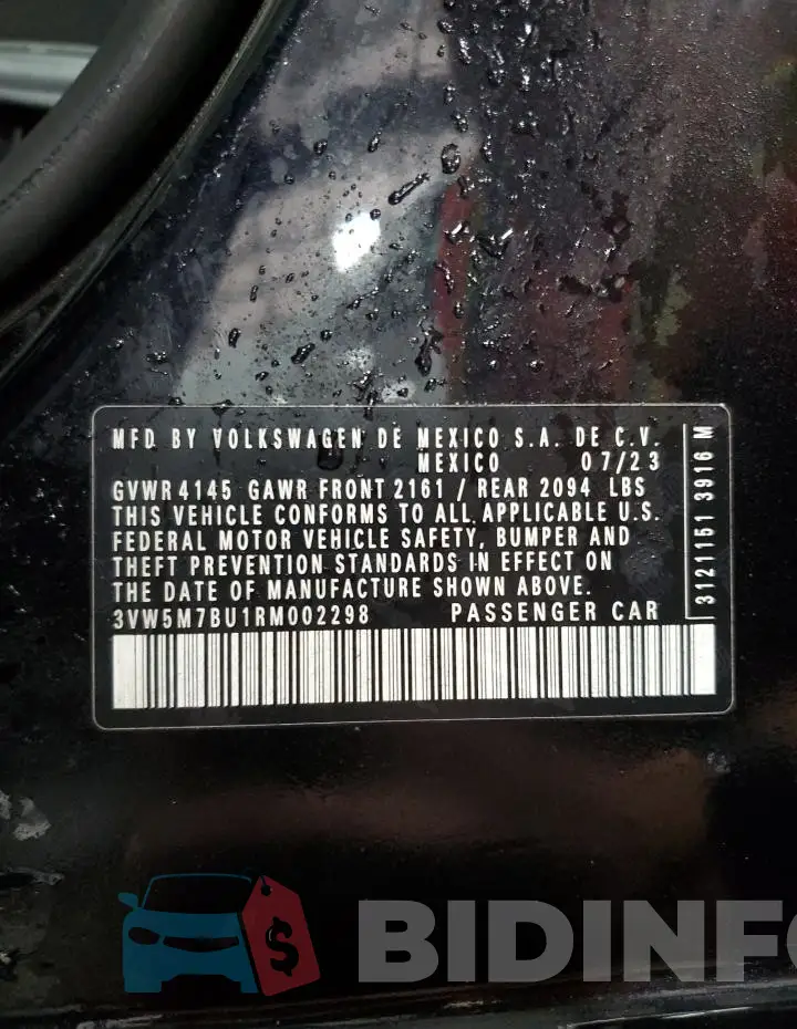 3VW5M7BU1RM002298 Photo# 13