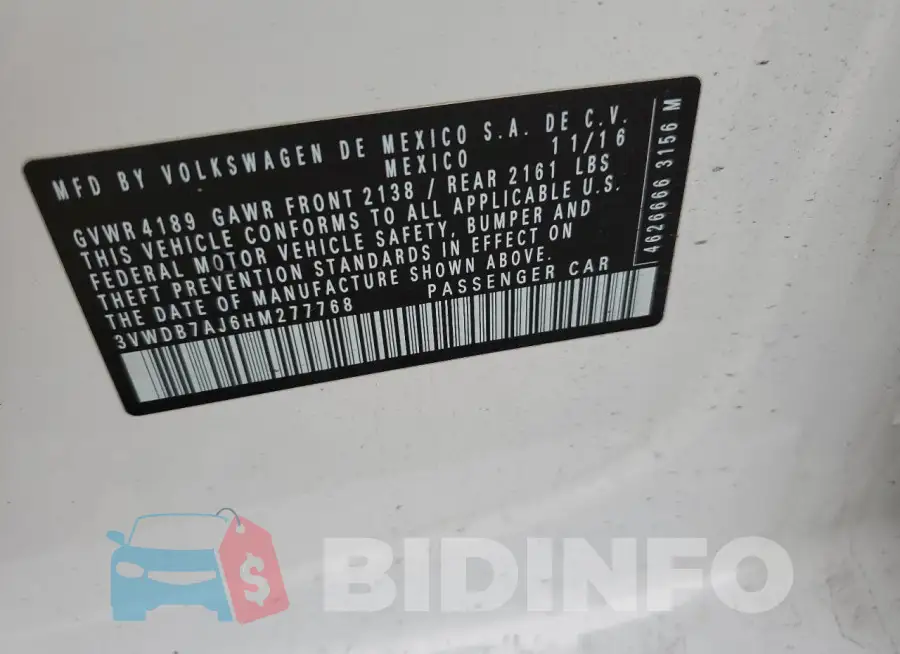 3VWDB7AJ6HM277768 Photo# 12