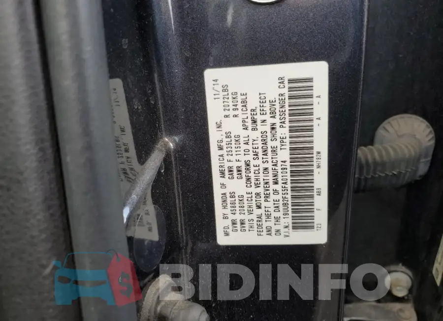 19UUB2F55FA010974 Photo# 12
