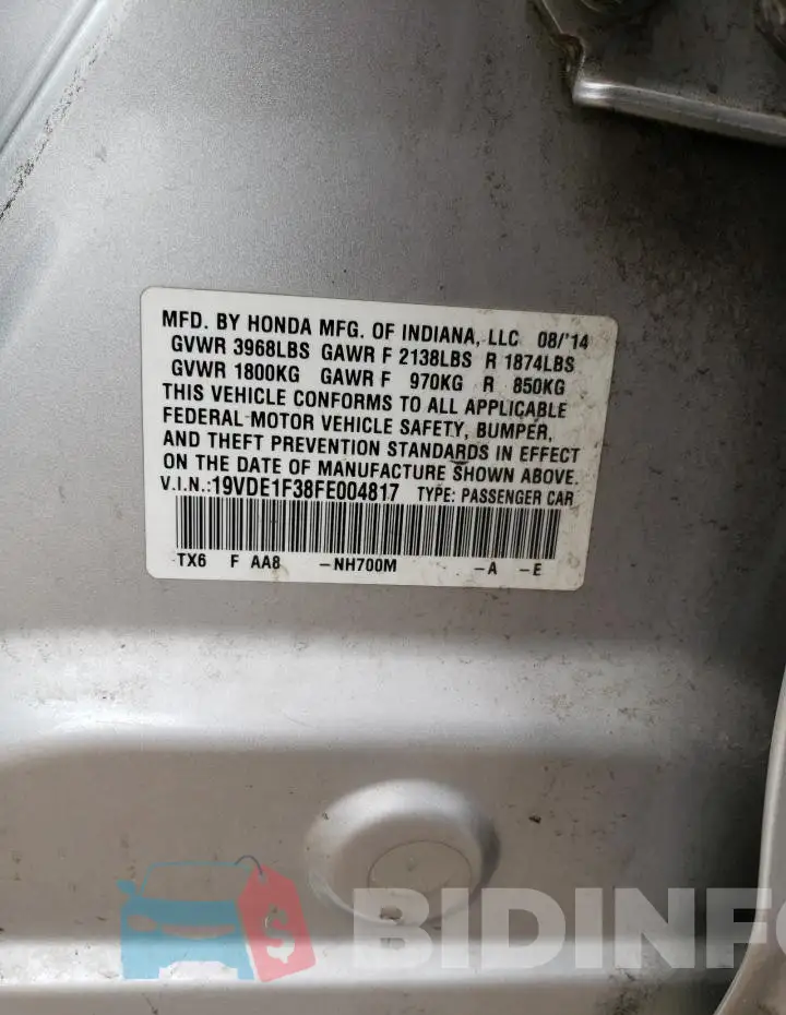 19VDE1F38FE004817 Photo# 13