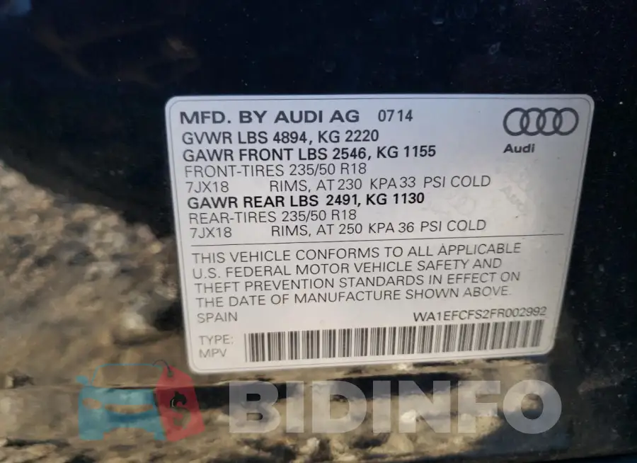 WA1EFCFS2FR002992 Photo# 13