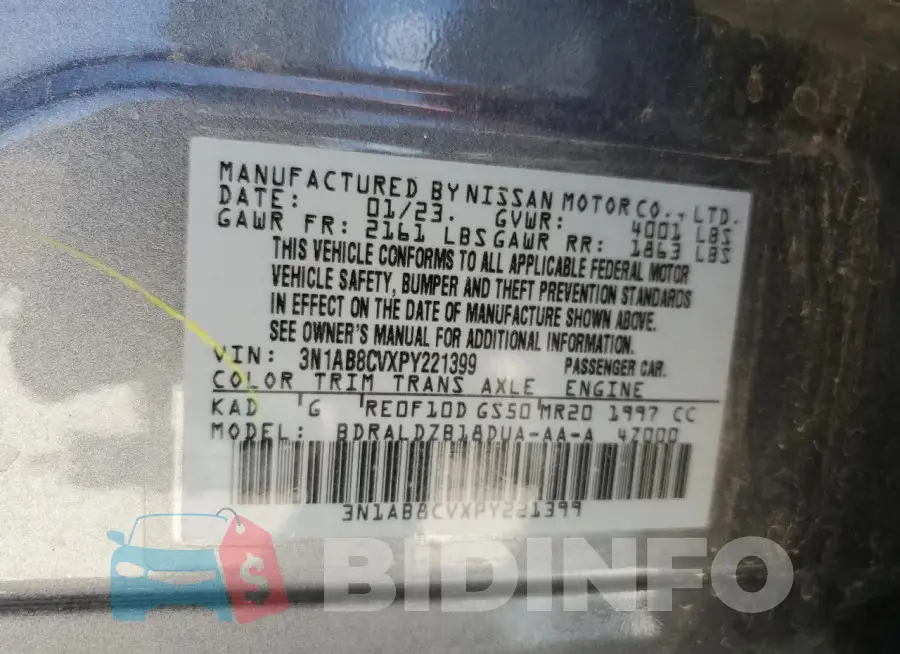3N1AB8CVXPY221399 Photo# 12