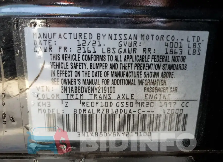 3N1AB8DV8NY219100 Photo# 12