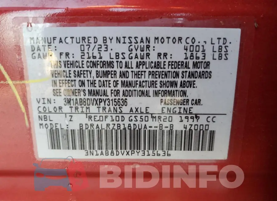 3N1AB8DVXPY315636 Photo# 13