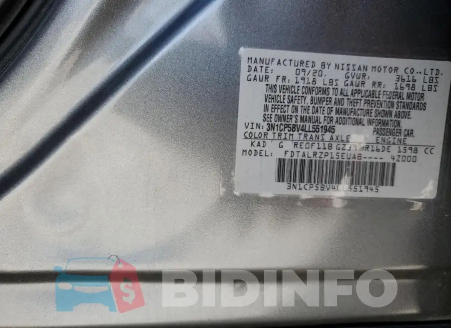 3N1CP5BV4LL551945 Photo# 12