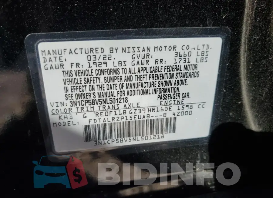 3N1CP5BV5NL501218 Photo# 12