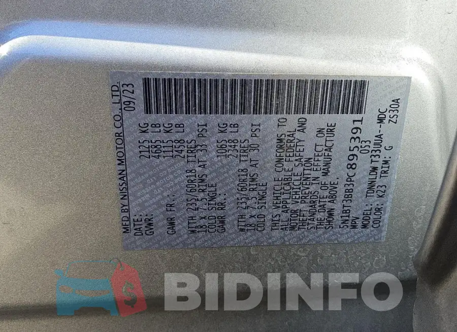 5N1BT3BB3PC895391 Photo# 14