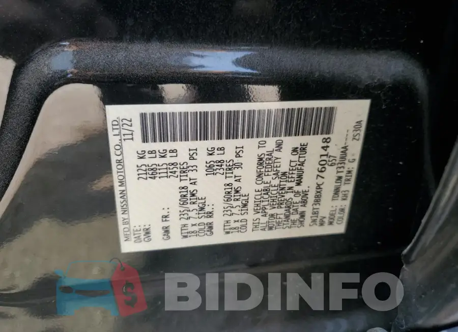 5N1BT3BBXPC760148 Photo# 12