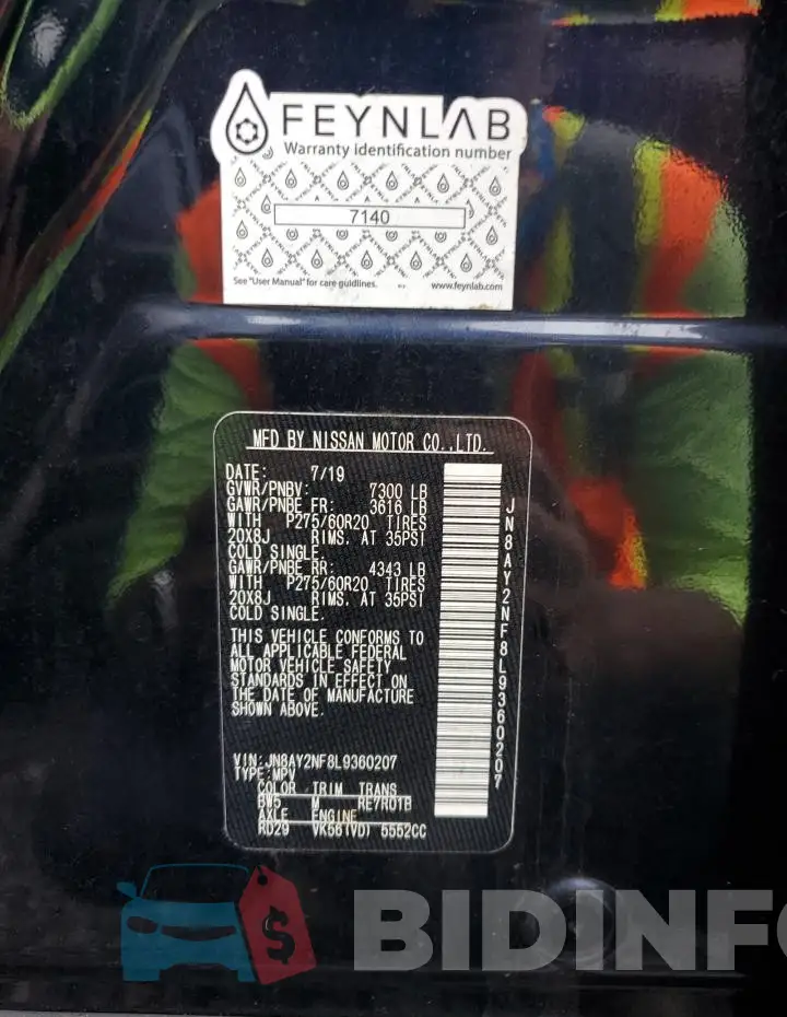JN8AY2NF8L9360207 Photo# 14