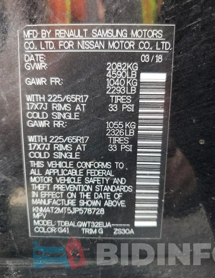 KNMAT2MT5JP578728 Photo# 13
