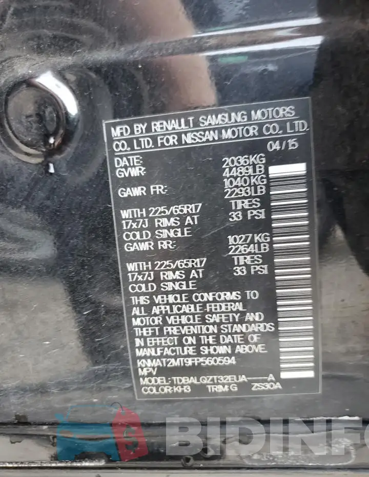 KNMAT2MT9FP560594 Photo# 14
