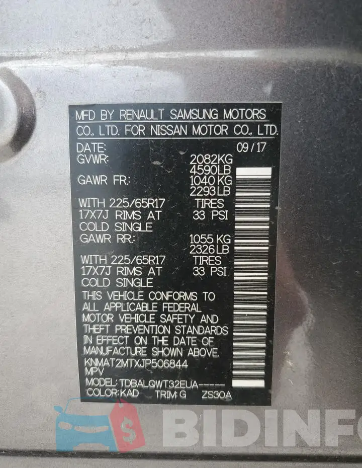 KNMAT2MTXJP506844 Photo# 14
