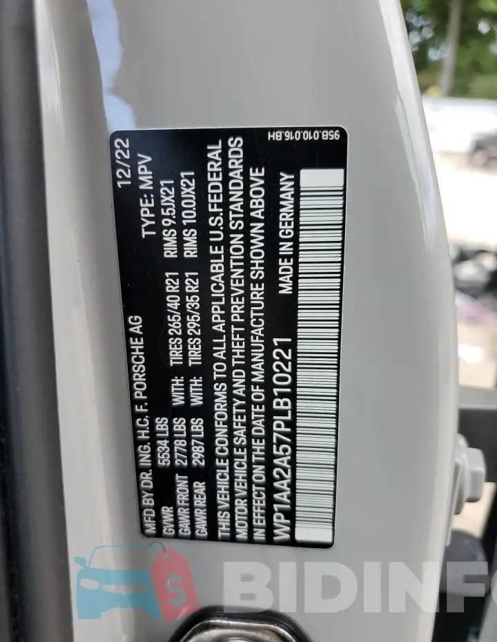 WP1AA2A57PLB10221 Photo# 14