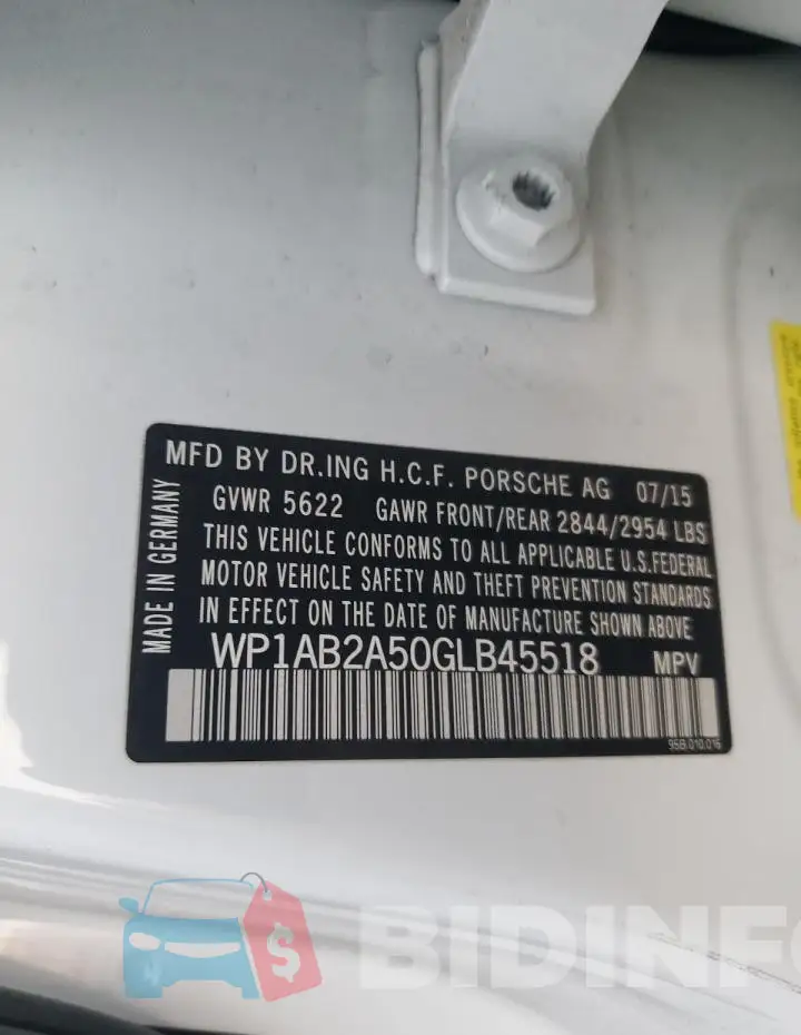 WP1AB2A50GLB45518 Photo# 13