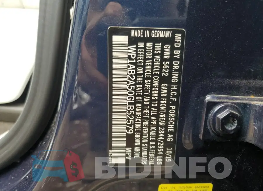 WP1AB2A50GLB52579 Photo# 13