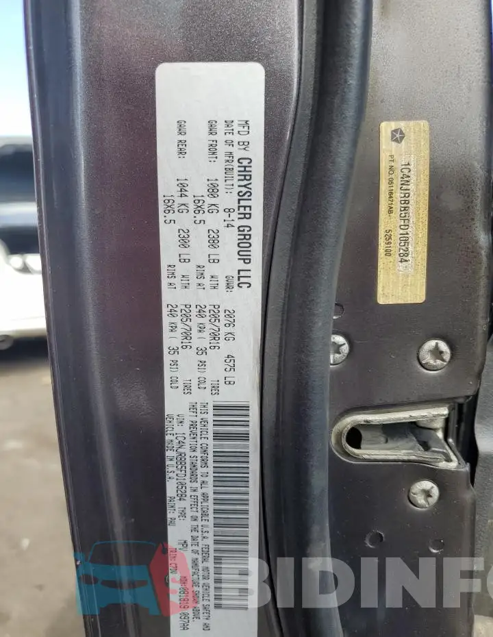 1C4NJRBB5FD105284 Photo# 13