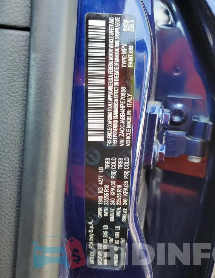 ZACCJABB4HPE70858 Photo# 13