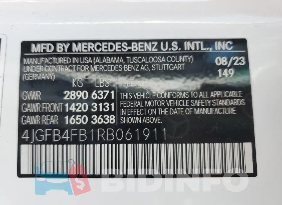 4JGFB4FB1RB061911 Photo# 14
