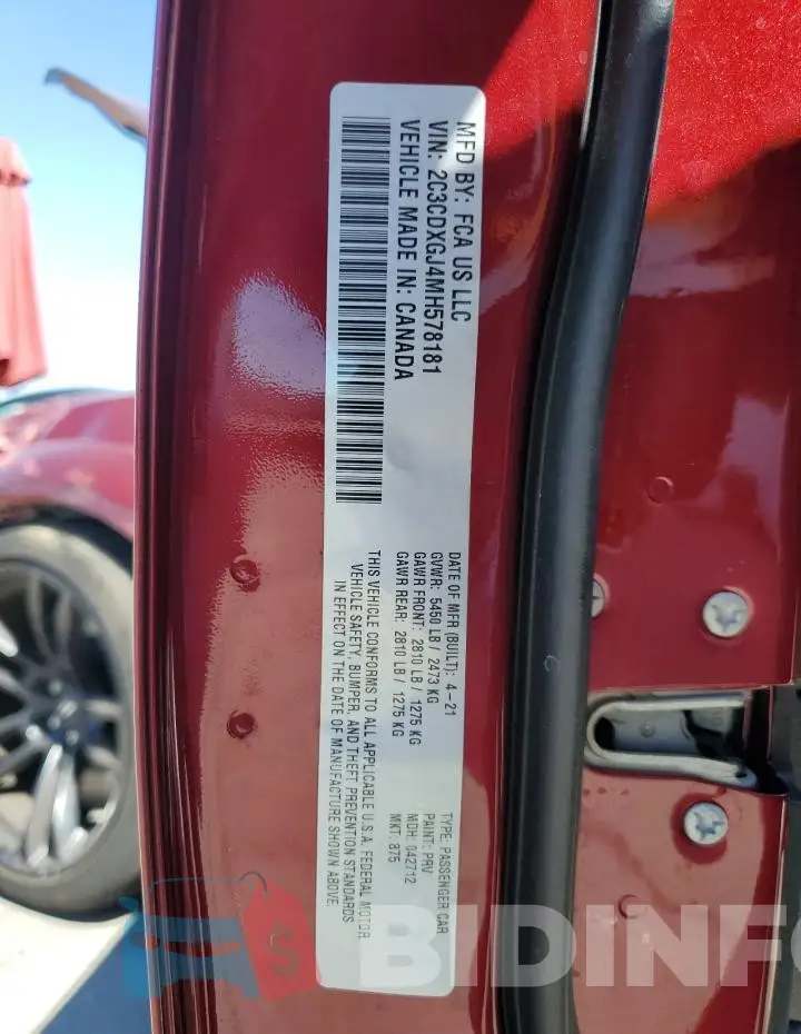 2C3CDXGJ4MH578181 Photo# 13