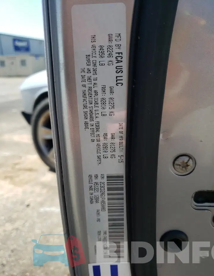 2C3CDZAG1FH850083 Photo# 13