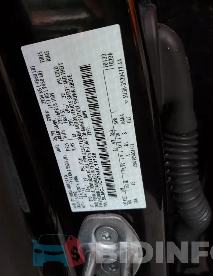 5LMCJ1C97NUL13128 Photo# 13