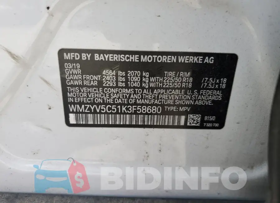 WMZYV5C51K3F58680 Photo# 13