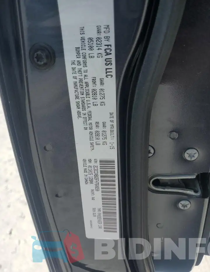 2C3CCABG5FH760650 Photo# 12
