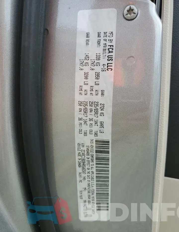 2C4RC1BG9HR506507 Photo# 13
