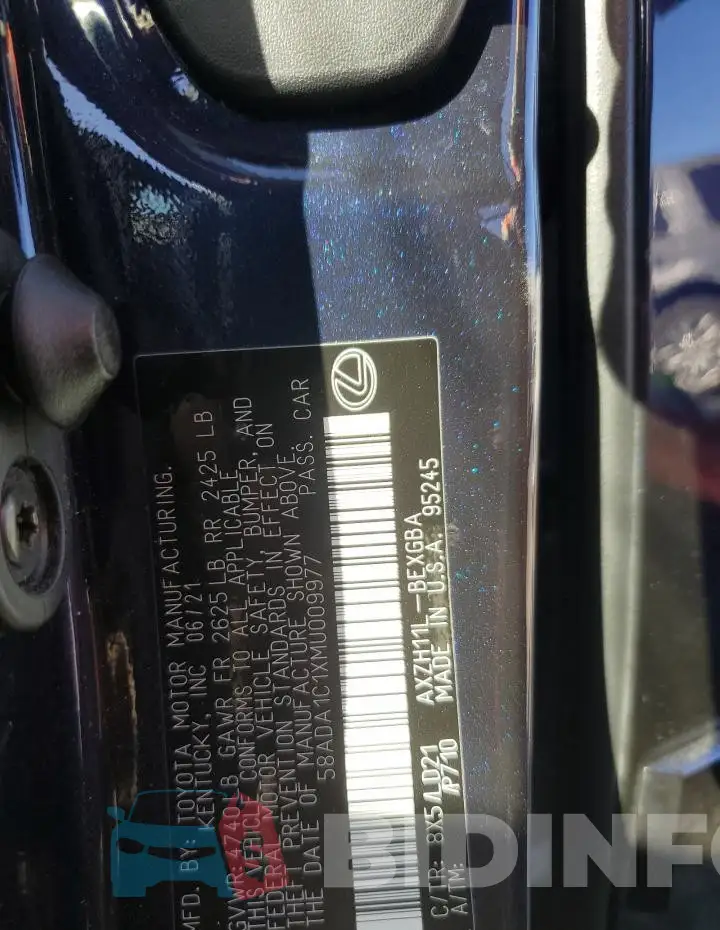 58ADA1C1XMU009977 Photo# 12